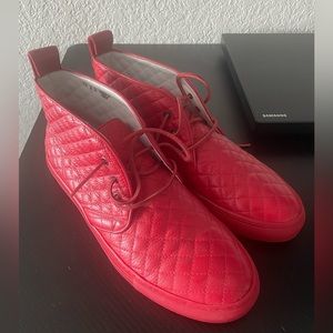 Red Quilted Del Toro Chukka Sneaker - Gently Used